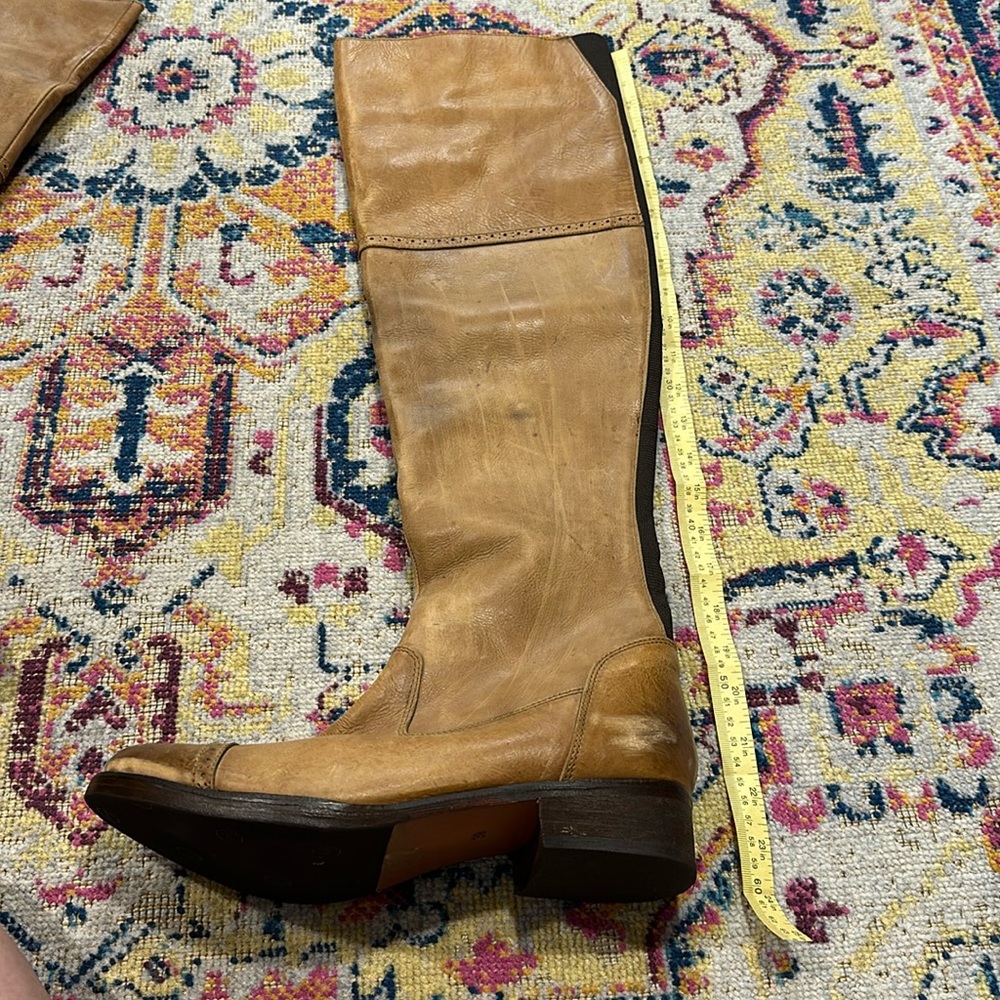 Free people over the knee distressed leather riding boots